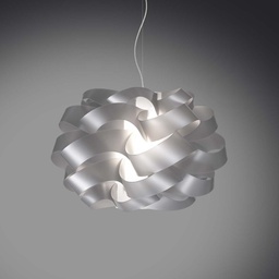 [CLO/S/30/SVR] Lampadario a sospensione una luce CLOUD Argento diametro 28x h18 cm