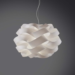 [CLO/S/30/W] Lampadario a sospensione una luce CLOUD Bianco diametro 28x h18 cm