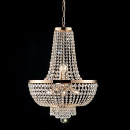 [BL189-8-OR] Lampadario imperiale in ferro e ottone Oro con stass otto luci 50x h74 cm