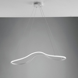 [BL245-SBC] Lampadario in metallo e alluminio Bianco LED integrato 74x31x h150 cm