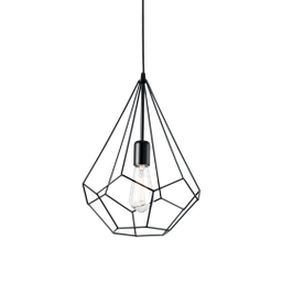 [8021696148175] Lampadario minimal nero moderno cm 30