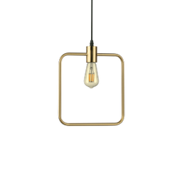 [8021696207858] Lampadario minimal ottone anticato industrial cm 29