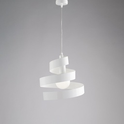 [1998609] Lampadario moderna a sospensione in ferro una luce Bianco 30x h23 cm