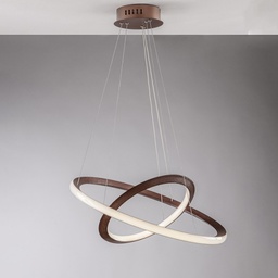 [BL256-SCA] Lampadario moderno e alluminio Marrone LED integrato 60x40x h150 cm