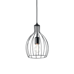 [8021696148151] Lampadario moderno nero industrial cm 20.5
