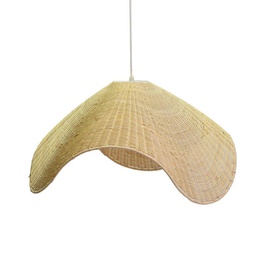 [V3717860000] Lampadario rattan sbiancato con attaccocm61x60h31