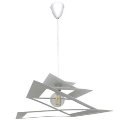 [FABIOLA/S BI] Lampadario urban moderno bianco cm 47 x 100