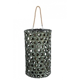 [B0140790] Lanterna esagono verde in legno