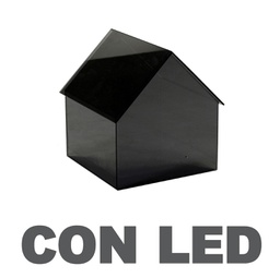 [V3717950000] Lanterna led vetro casetta cm30x29,5h31,5
