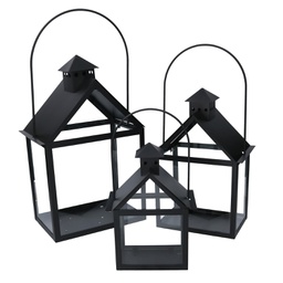 [V3724930000] Lanterna metallo 1-3 nero cm 27x18