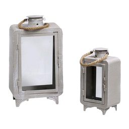 [V3715610000] Lanterna metallo sabbia 1-2 rettangolare cm24x15h44