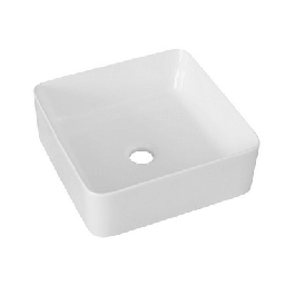[DFLEX-185-LA53] Lavabo da appoggio 34.5 x 34.5 cm, colore bianco
