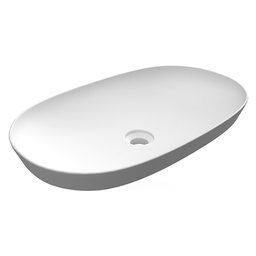 [DFLEX-185-RNSL-60] Lavabo incasso ovale allungato senza foro 60x36 cm, bianco
