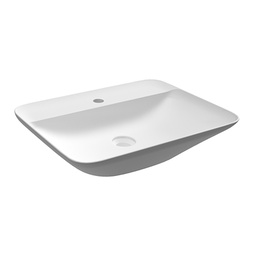 [DFLEX-185-RNARF-55] Lavabo rettangolare da appoggio 55x42cm, bianco