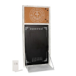 [V4612170000] Lavagna calendario con mensola e gessetto cm 30x65x3