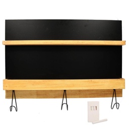 [V4612150000] Lavagna con appendino legno 3 posti e gessetto cm 60x40/47x8