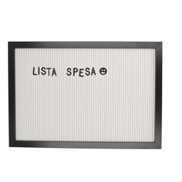 [V4612450000] Lavagna cornice nera legno con lettere inseribili rettangolare cm 33x47x2