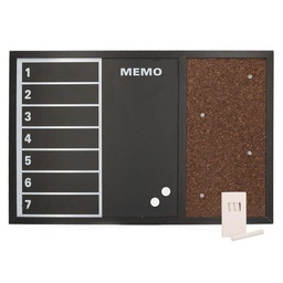 [V4612190000] Lavagna magnetica memo con sughero e gessetto cm 60x40x1