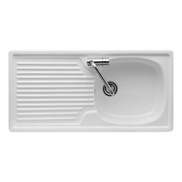 [DFLEX-185-C182] Lavello da incasso in ceramica con 1 vaschetta 90x45 cm