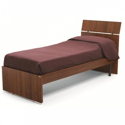 [A10095] Letto Singolo Legno Per Camera Colore Noce Antico Cm 200x85xH 98