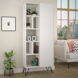 [FZ97575] Libreria con anta Jedda colore bianco 80,6x191