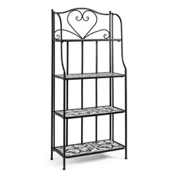 [19905144] Libreria pieghevole Positano 4 piani in metallo stile country cm 57x28x133h Iperbriko