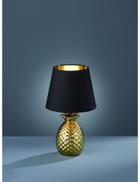 [TRIOR50421079] Lumetto Decorativo Pineapple Ananas Oro con Paralume Nero Ø20 cm Trio Lighting