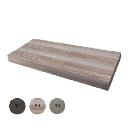 [DFLEX-142-DMM-RG090] Mensola sospesa senza fori - Rovere Grigio 90x51x8,7 cm