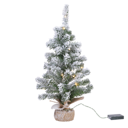 [20035832] Mini albero di natale Imperial innevato con 20 led Ø36 cm