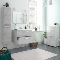 [CAP99134] Mobile Bagno Aruba 2 Cassetti Cm. 80 x 45 x 57 Cemento