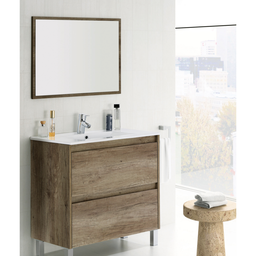 [CAP94611] Mobile Bagno Dakota 2 Cassetti Cm. 80 x 45 x 80 Rovere