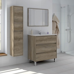 [CAP96249] Mobile Bagno Dakota 3 Cassetti Cm.80 x 45 x 86h Rovere