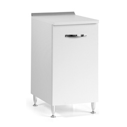 [040205] Mobile Base Per Cucina bianco frassinato 1 Anta Cm 40x50xH 85
