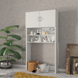 [EFFEZ98981] Mobile Coprilavatrice con ante e ripiani bianco EFFEZ