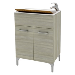[DFL2061277] Mobile Lavatoio 'Lena' Cm 60 X 50 X H.84 - Rovere Grigio