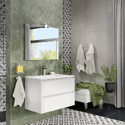 [EFFEZ88090] Mobile bagno Trasimeno bianco lucido con specchio EFFEZ