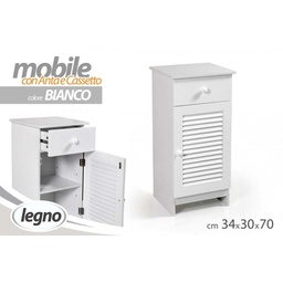 [GIC774126] Mobile bagno cucina stile veneziano bianco con cassetto anta cm 34 x 30 x 70 h