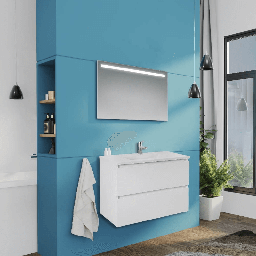[EFFEZ92062] Mobile bagno sospeso Carezza bianco lucido 80x46x54 H EFFEZ
