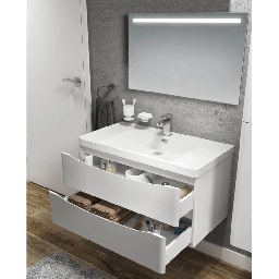 [EFFEZ92008] Mobile bagno sospeso Lesina bianco lucido 90x48x55 EFFEZ