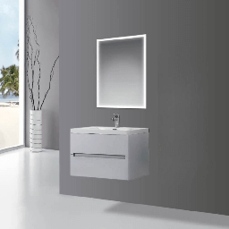 [FZ92009] Mobile bagno sospeso Varano grigio chiaro 90x48x55