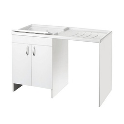 [DFLEX-140-2051-SXBI] Mobile coprilavatrice con vasca a Sinistra L124xP60xH89 cm