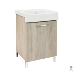 [DFLEX-140-XMN01-BC5050] Mobile lavatoio con lavabo in ceramica - Bianco classico 50x50 cm