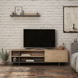 [FZ99279] Mobile porta TV Stockton rovere antracite
