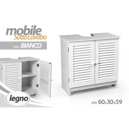 [GIC783661] Mobile sotto lavabo bianco atile veneziano bianco shabby cm 60 x 30 x 59 h