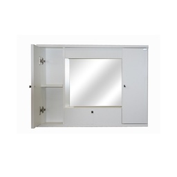 [055040] Mobile specchiera bagno bianco frassinato 2 ante c-ribalta h.61x93x14 cm Iperbriko