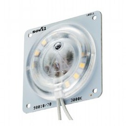 [SOV98010/70] Modulo LED per lampade Sovil - Illuminazione con 15 LED SMD 2835 - Consumo 10W - Resa 100W - Classe di Efficienza Energetica F - Flusso Luminoso Nominale 950 Lumen - Flusso Luminoso Reale 840 Lumen - Temperatura di Colore 3000°K - Luce Calda - Alimentazione 230V - Potenza Massima Lampade 10W neutro