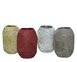 [20102412] Nastro lamina glitter decorativo natalizio 4 colori assortiti 2000 x 1 x 0.1 cm