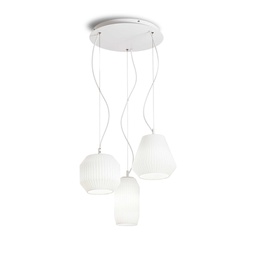 [8021696198095] Origami - Lampada sospensione D400xH510-1225mm