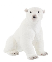 [B0936112] Orso Alaska Seduto Bianco L