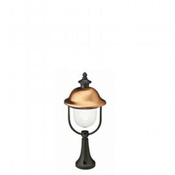 [SOV137/14] Paletto in Alluminio con Copertura in Rame e Diffusore Trasparente grigiorame